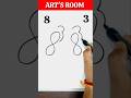 Easy Birds Drawing with Numbers | Easy Drawing | Simple Drawing #shorts #drawing #artsroom