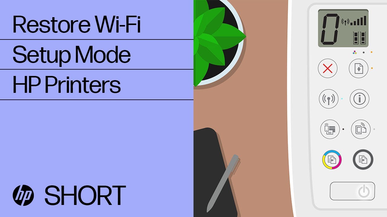 How to restore Wi-Fi setup mode on your HP printer.