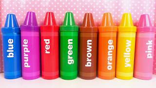Learn Colors with Crayon Surprises 🔴 Shapes Learning Video for Toddlers
