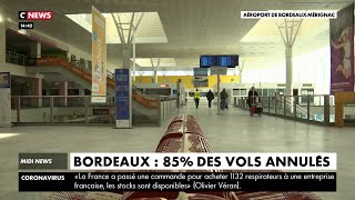 Bordeaux : 85 % des vols annulés à l'aéroport de Mérignac