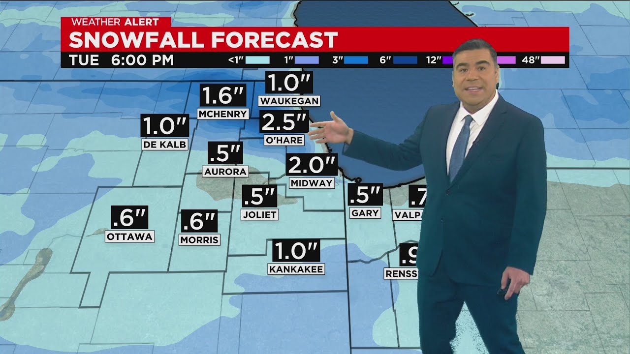 Chicago First Alert Weather: Snow starts Tuesday morning - YouTube