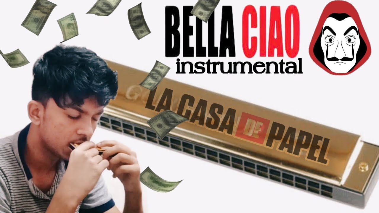 Bella ciao/ Beginner level/ instrumental /harmonica notes in the