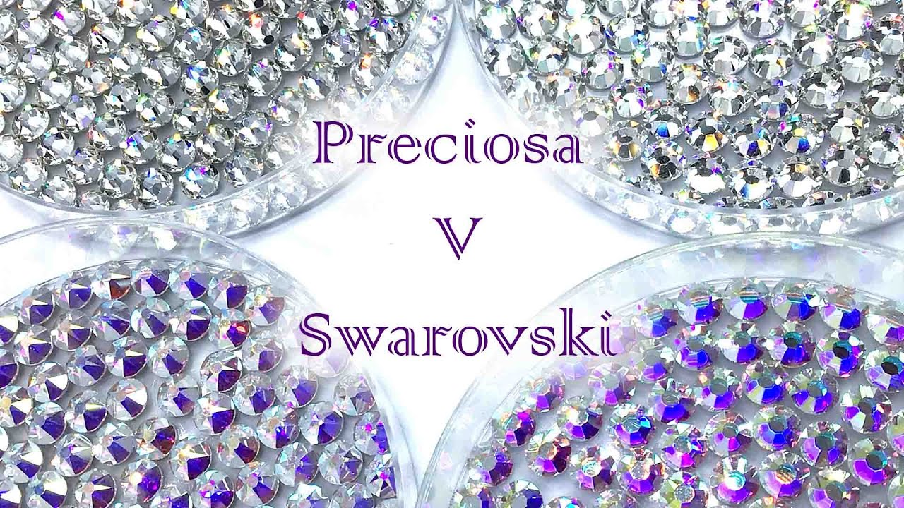 Comparison - Close : Crystal v Preciosa Swarovski YouTube Up