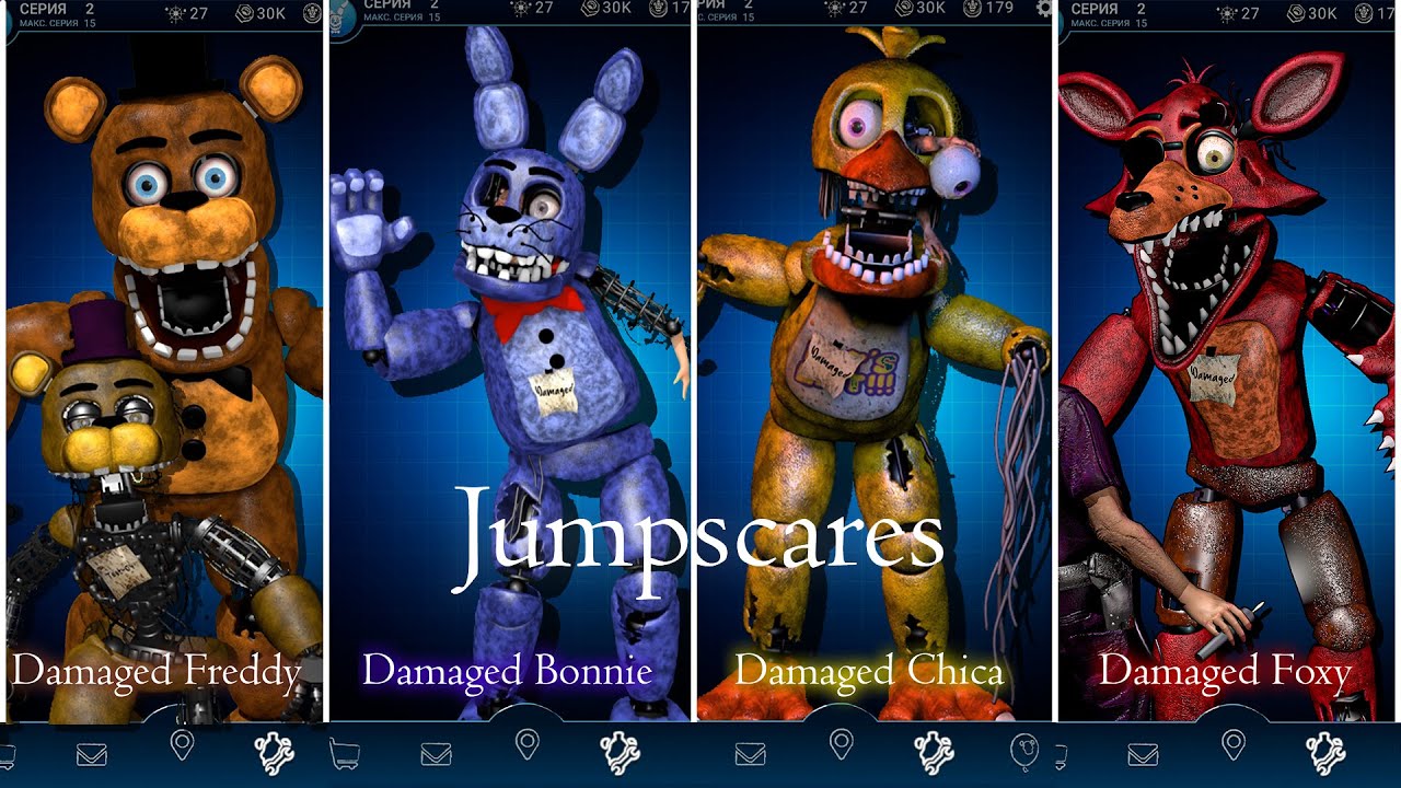 FNAF AR Animatronics Jumpscare & Workshop Animations 