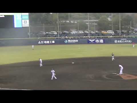 元オリックス園部佳太が楽天 引地秀一郎からあとわずかでホームランのツーベースヒット【プロ野球12球団合同トライアウト2023年11月15日】