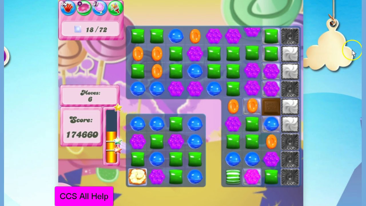 Candy Crush Saga Level 2613 30 Moves No Boosters Cookie Youtube