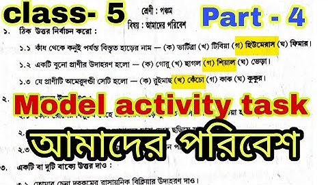 Class-5 Amader poribesh (আমাদের পরিবেশ) part- 4 // Model activity task 2021 New //WBBSE