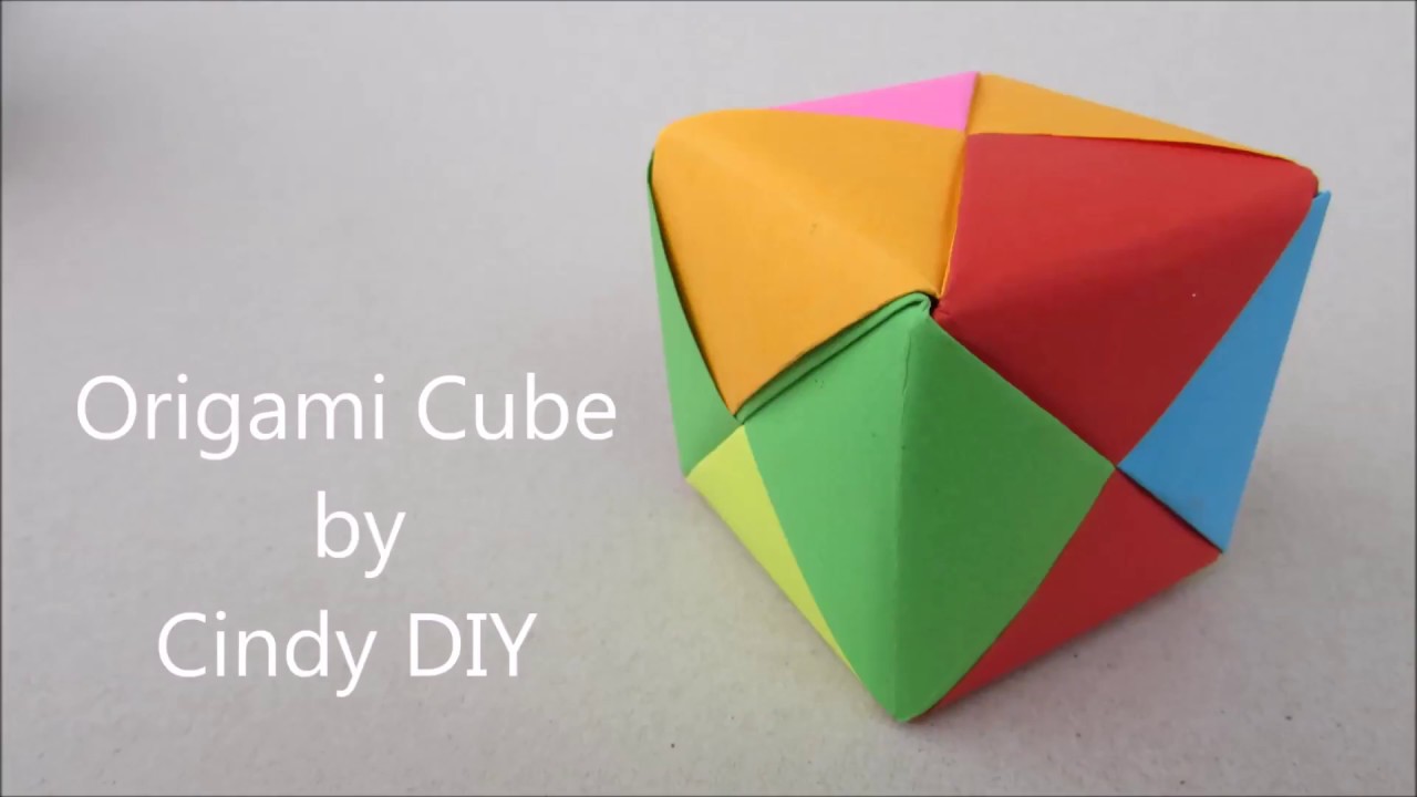 How To Make Easy Cube Origami Paper Craft Tutorial Cindy