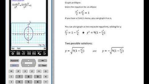 fx-CG500: Graphing an Ellipse in Two Ways