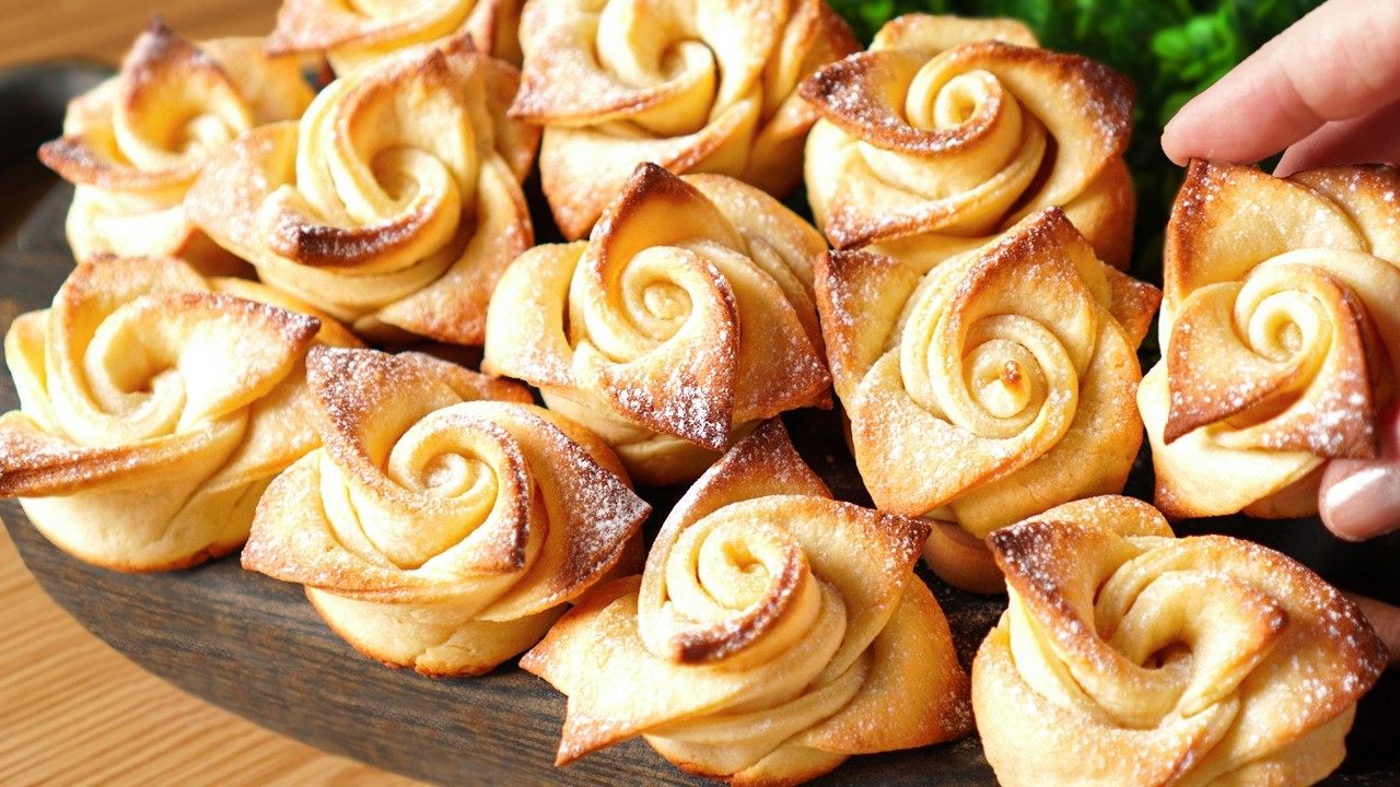 The Best Cottage Cheese Cookies - Beautiful Rose-Shaped Tea Cookies!