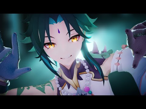【原神MMD】 ヒアソビ  【魈】