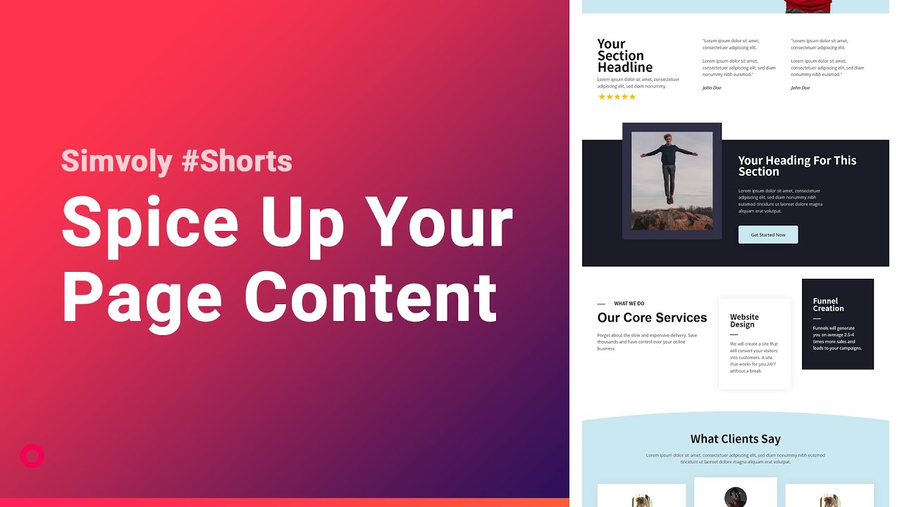 Spice Up Your Page Content - Simvoly 