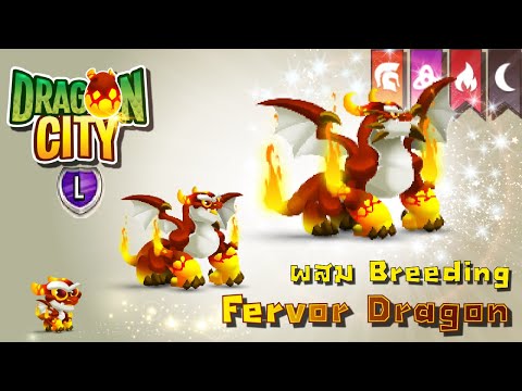 [Dragon City] ผสมมังกร L 4 ธาตุ เฟอร์เวอร์ ศรัทธาอันแรงกล้าดั่งไฟ Breeding Fervor Dragon |L| amSiNE