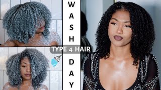 TYPE 4 HAIR WASH DAY USING ONLY NEW PRODUCTS | DisisReyRey by disisReyRey 98,016 views 9 months ago 12 minutes, 13 seconds