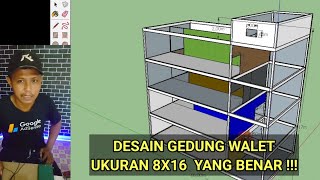 DESAIN GEDUNG WALET 8X16 METER - Berhasil Menginapkan Walet dengan CEPAT