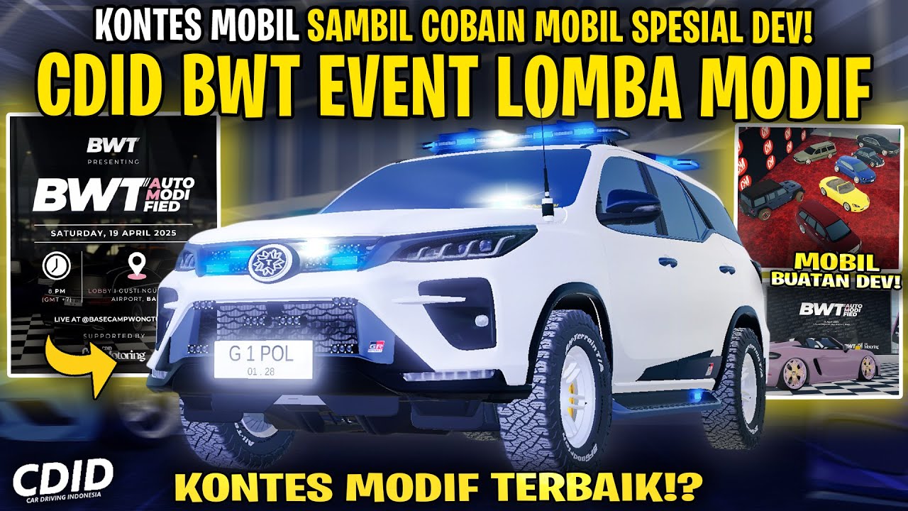 NYOBA FORTUNER TUNED GIPOL MILIK DEV CDID ! EVENT KONTES MODIF BWT - Car Driving Indonesia Roblox