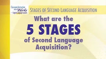 McREL - The Five Stages of Second Language Acquisition