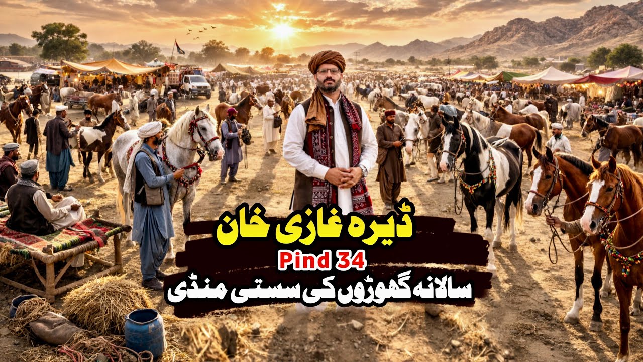 Dera Ghazi Khan Horse Mandi 2026 | Horse Festival | Horse Mandi In Pakistan | Horse Market | Pind 34