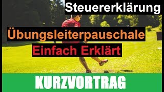 Ubungsleiterpauschale Erklart Steuererklarung Youtube