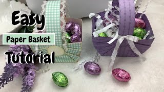 Create a Gorgeous Easter Basket with this Quick Paper Craft Tutorial | Easy Paper Crafts Wealth
