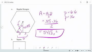 HG 11.5 Area of Regular Polygons Notes Video 2