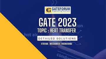 GATE 2023 Exam Solutions I Heat Transfer I Mechanical Engineering