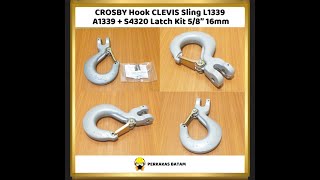 Download Lagu CROSBY Hook CLEVIS Sling L1339 A1339 + S4320 Latch Kit 5/8 inch 16mm MP3