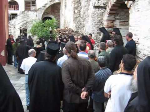 The belt of Virgin Mary in the Vatopedi monastery