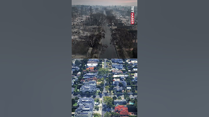 2 bin evin tamamen yandığı Los Angeles'taki orman yangınının öncesi ve sonrası... 📍ABD California