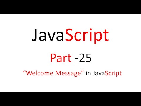 JavaScript Part  25 || Welcome Message on Homepage/ Website in JavaScript || Rajendra Sir