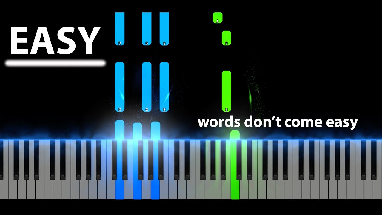 F. R. David - Words (Don't Come Easy) Easy Piano Tutorial - YouTube