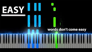 F. R. David - Words (Don't Come Easy) Easy Piano Tutorial