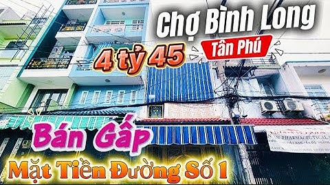 Bán Nhà Mặt Tiền đường số 1C Bình Long Quận Bình Tân, SÁT CHỢ Bình Long Nguyễn Sơn Tân Phú 