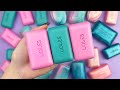 ASMR Soap boxes with starch★Cutting cubes★Hand crush soap stripes★
