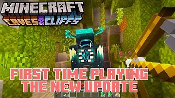 NEW MINECRAFT UPDATE 1.17 CAVES AND CLIFFS (PLAYING FOR THE FIRST TIME)