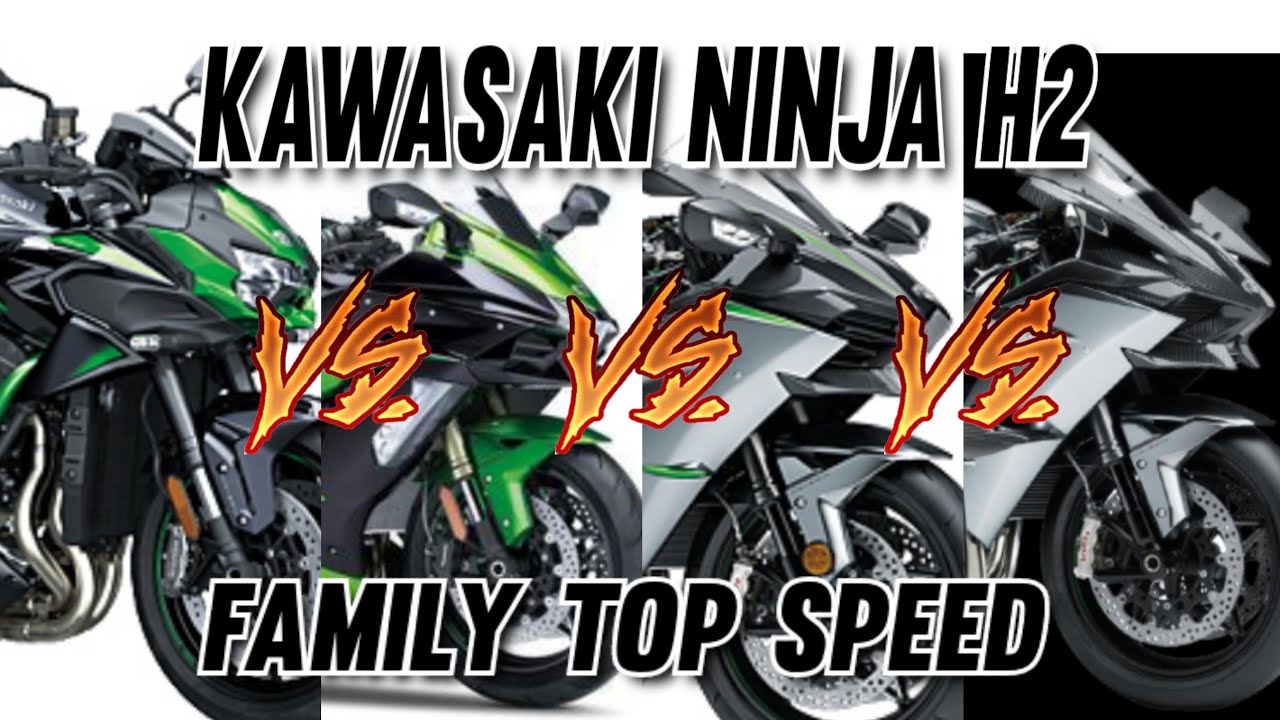 Kawasaki Ninja ZH2 🆚 H2 SX 🆚 H2 🆚 H2R Top Speed kawasaki zh2 h2sx 
