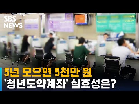 5년 모으면 5천만 원 청년도약계좌 실효성은 SBS 