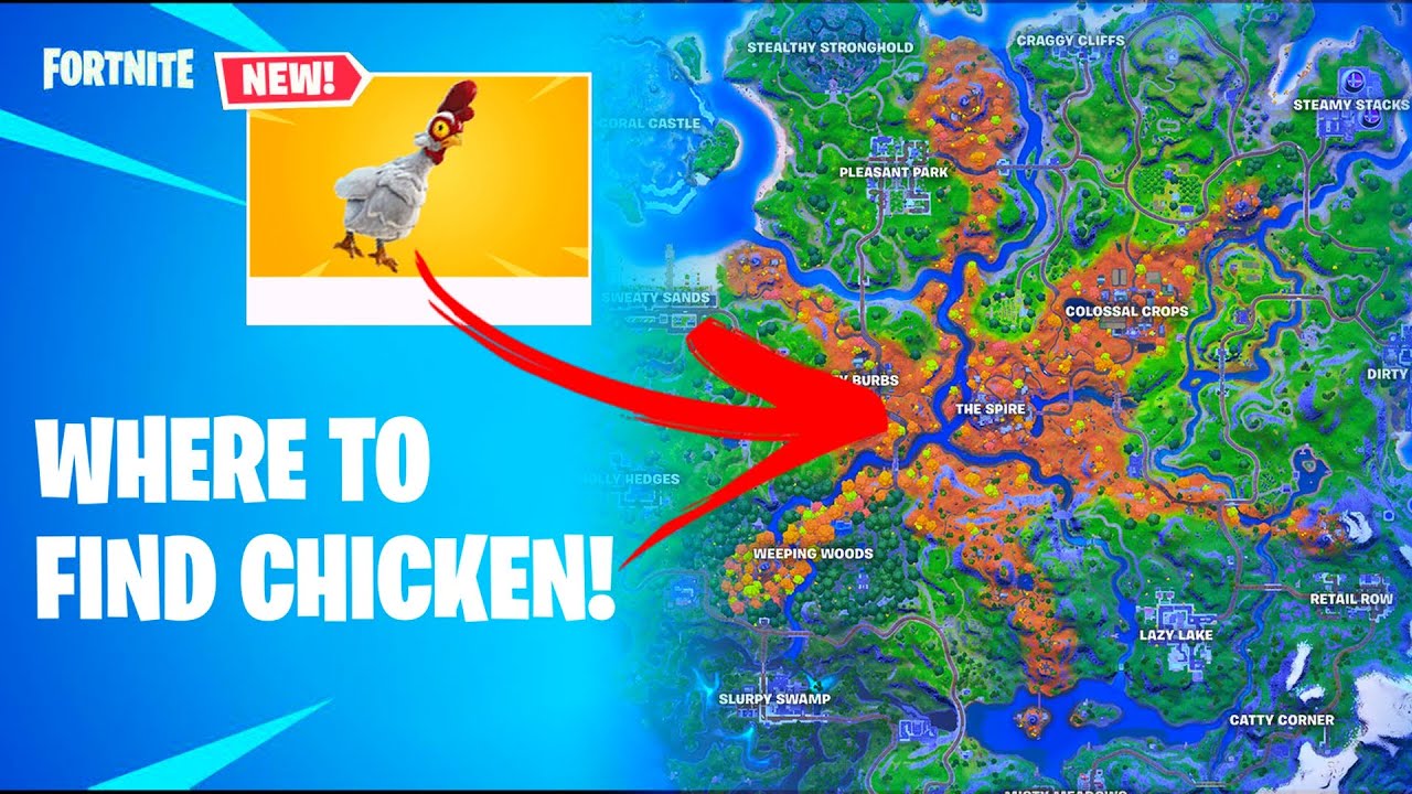 CHICKEN Locations & Hotspots! (FORTNITE)