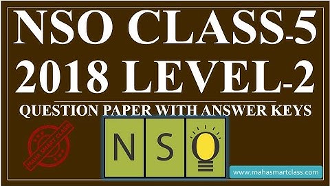 NSO CLASS-5 level-2 2018 | National Science Olympiad SOLVED PAPER | previous year question paper