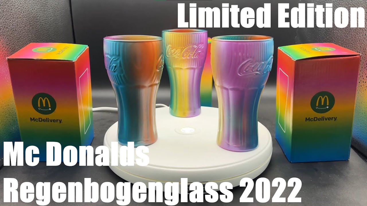 NEU Das Regenbogenglas! Mc Donalds Limited Edition Glass Limitierte