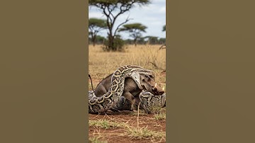 Will the python manage to swallow the warthog in one bite #wildlife #python #nature