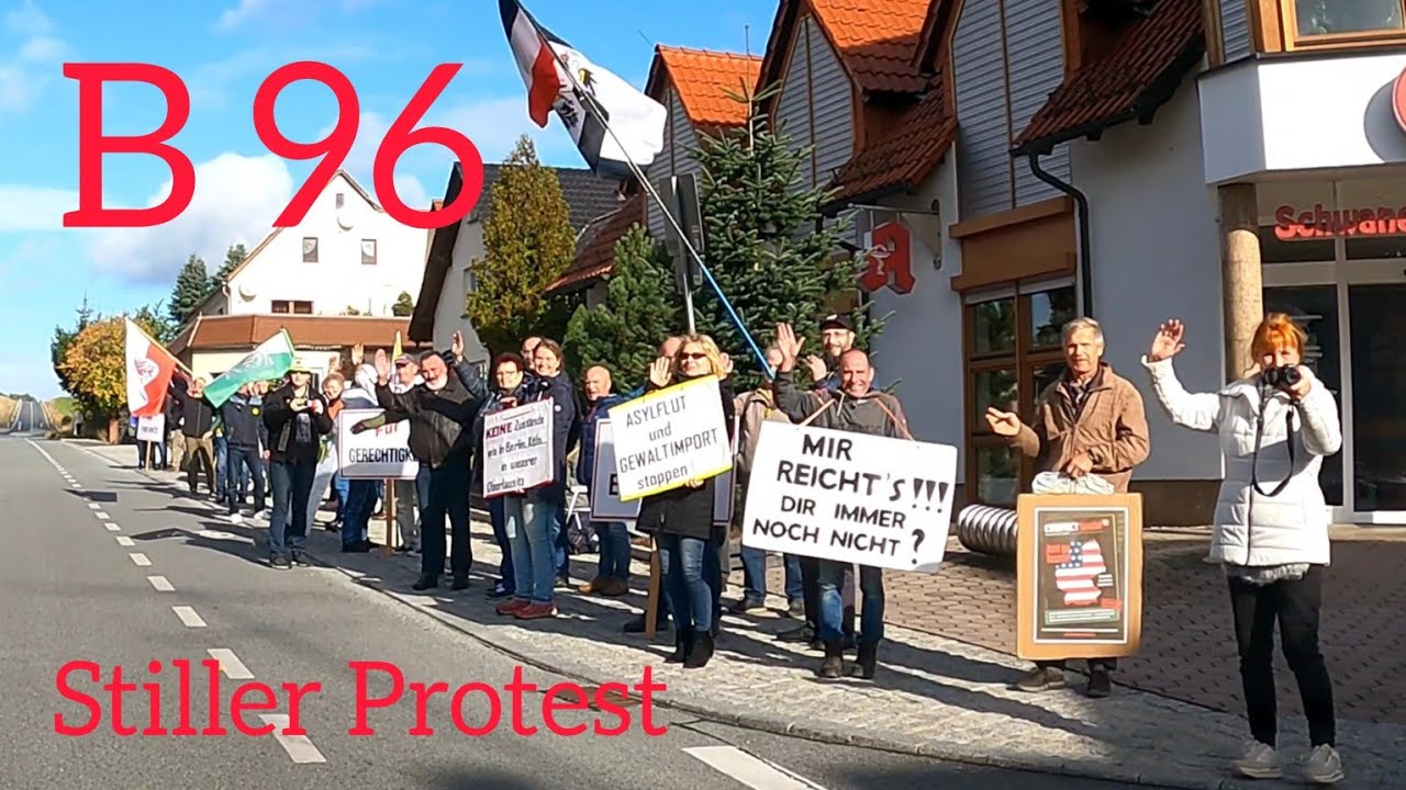B 96 stiller Protest 15.10.2023 für DEUTSCHLAND ! - YouTube
