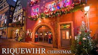 RIQUEWIHR  The Most Fairytale Christmas Experience In Alsace France 4K ( Captions )
