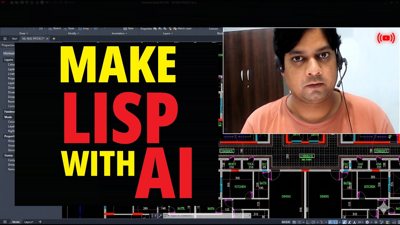 Generate Complex LISP with AI AutoCAD AutoLISP Development - YouTube