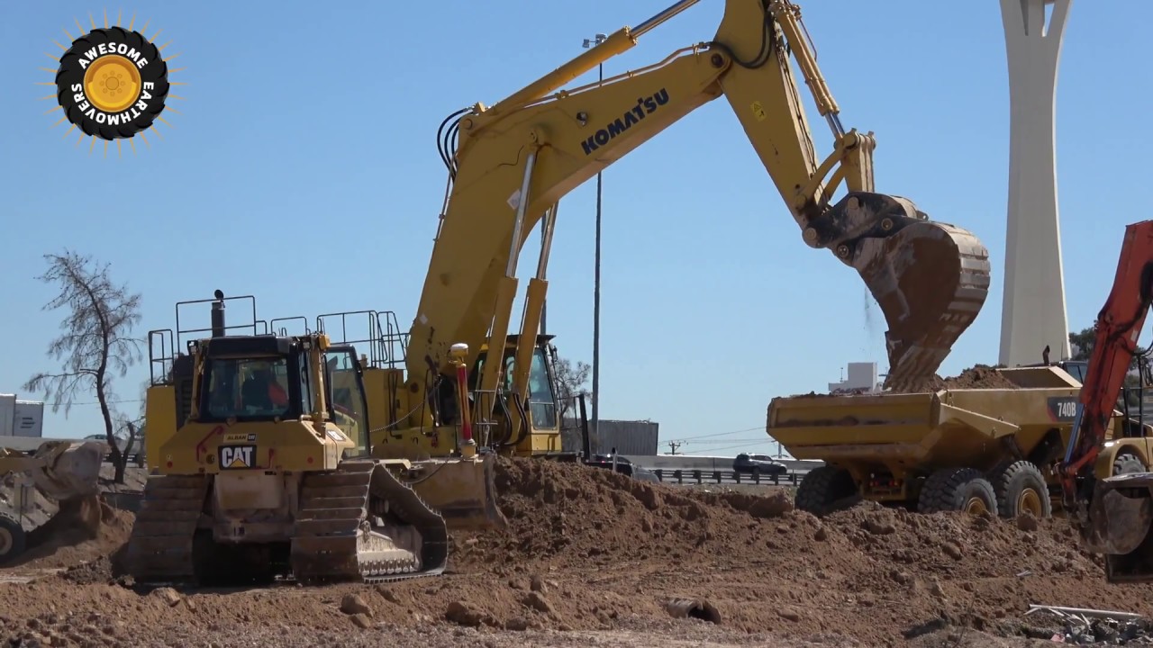 Komatsu PC1250 Excavator Working In Las Vegas YouTube