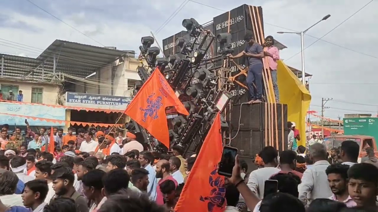 #Ranebennur Ka Raja Ganapathi Visarjane #Krishna 14+ sound #Belagavi and #Alpine pro sounds #Hubli
