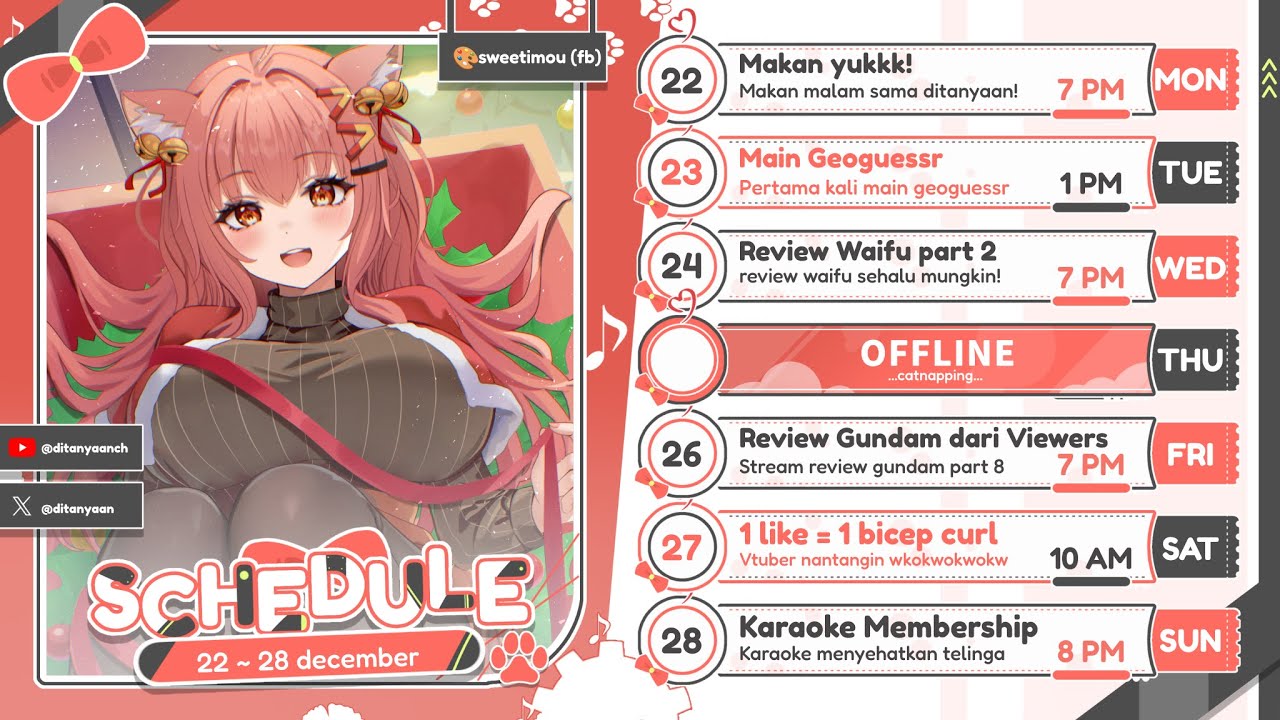 【SCHEDULE 22 ~ 28 DECEMBER 2025】 