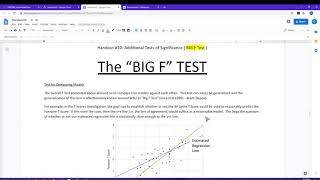 STAT 360 Handout 10 - Big F Test