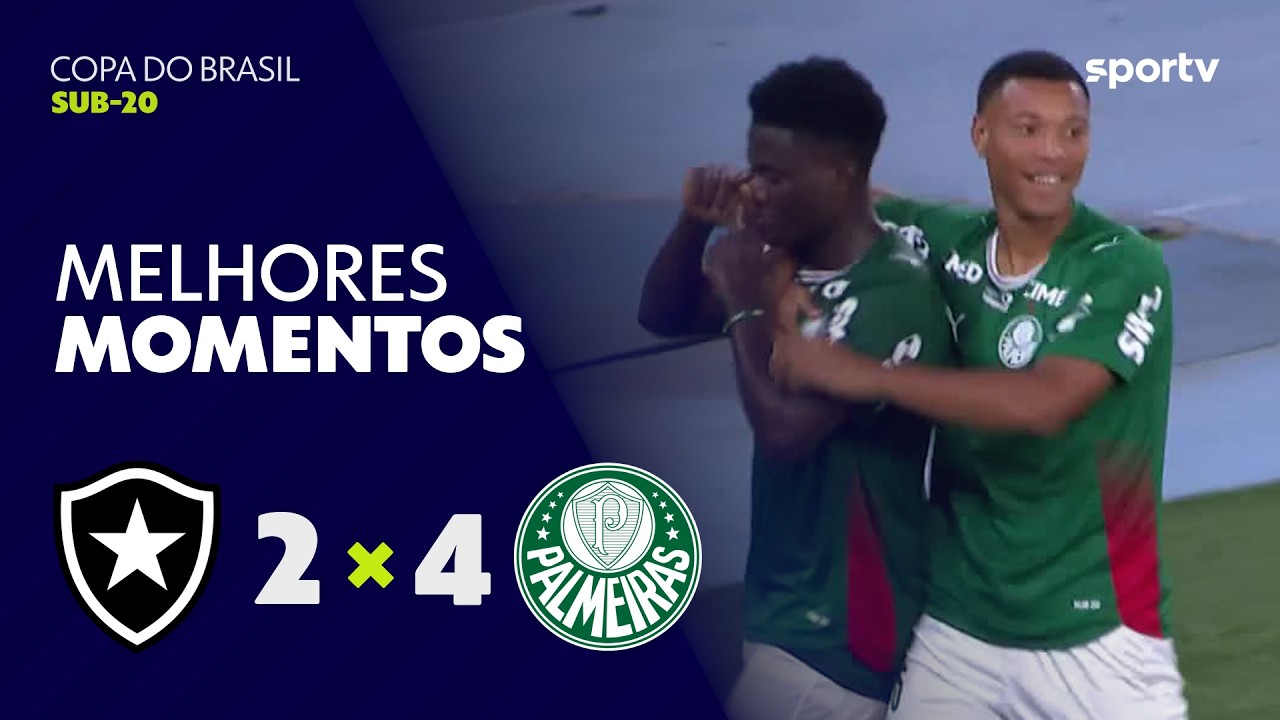 BOTAFOGO 2 X 4 PALMEIRAS | MELHORES MOMENTOS | OITAVAS | COPA DO BRASIL SUB-20 2026 | sportv