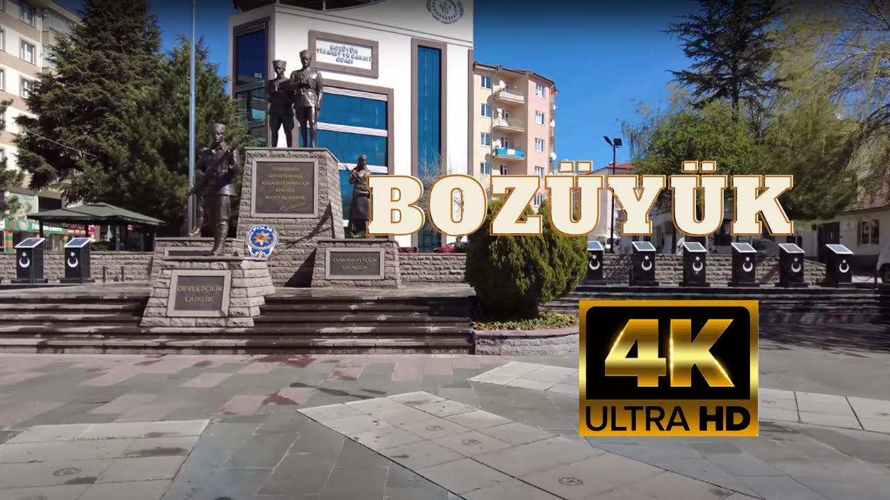 Прогулка по городу Бозююк | Улицы и повседневная жизнь | 4K 60 FPS